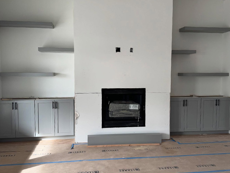 Floating Shelves custom cabinet solution
